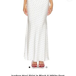 Bardot Black and White Spot Maxi Skirt (REVOLVE)